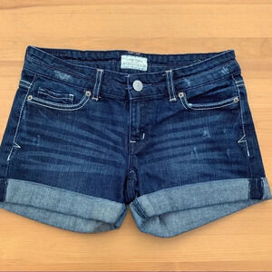 Aeropostale Dark Wash Distressed Jean Shorts